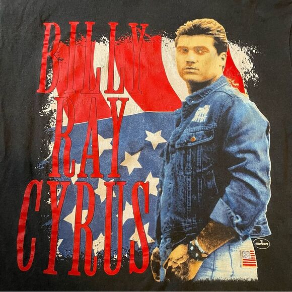 Vintage 1992 Billy Ray Cyrus Some Gave All Single Stitch Tee Shirt Large - Picture 2 of 10